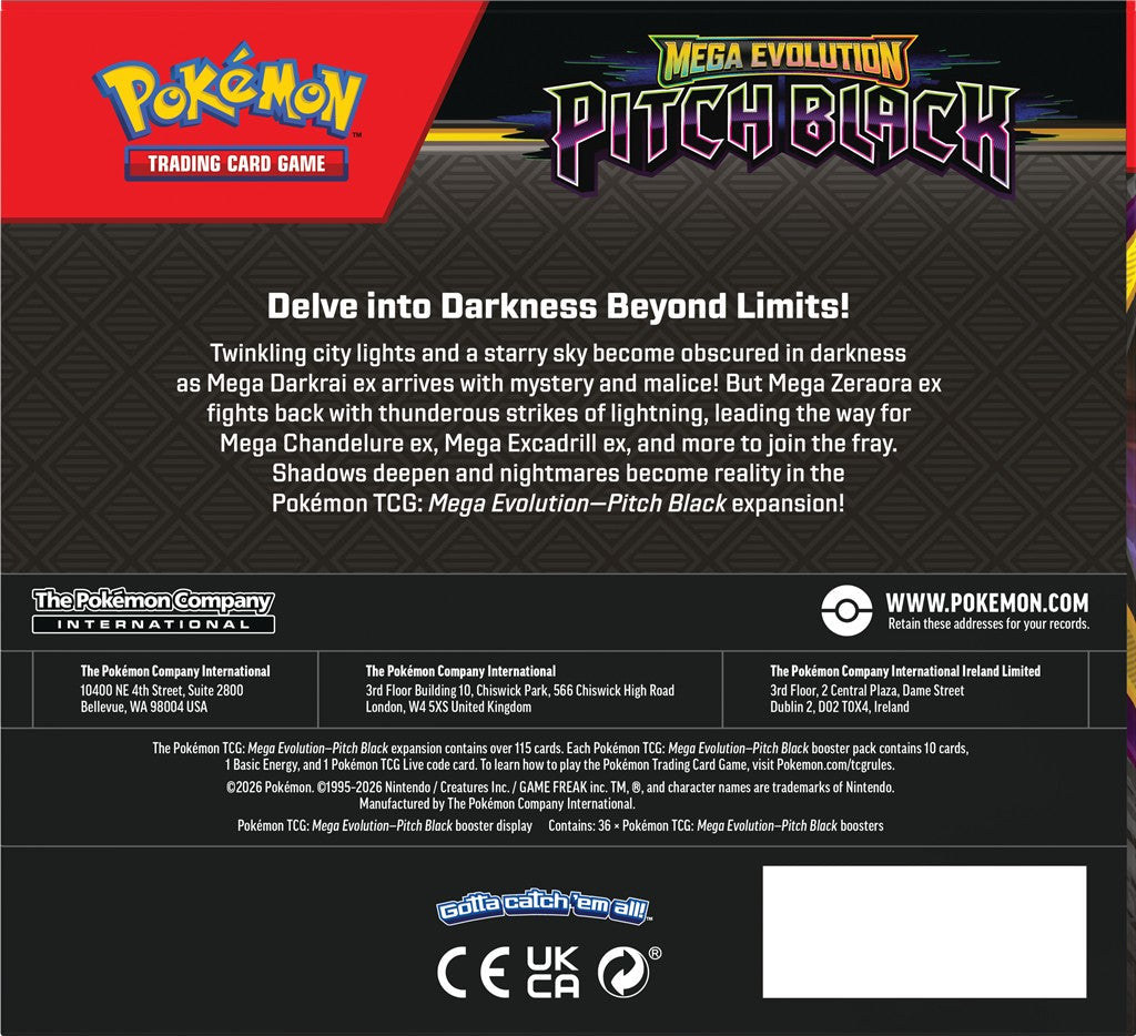 Pokémon TCG: Mega Evolution - Pitch Black - Booster Box (36 szt.)